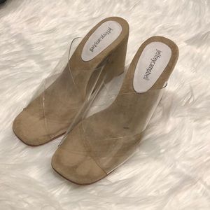Brand New Jeffrey Campbell Clear wedges